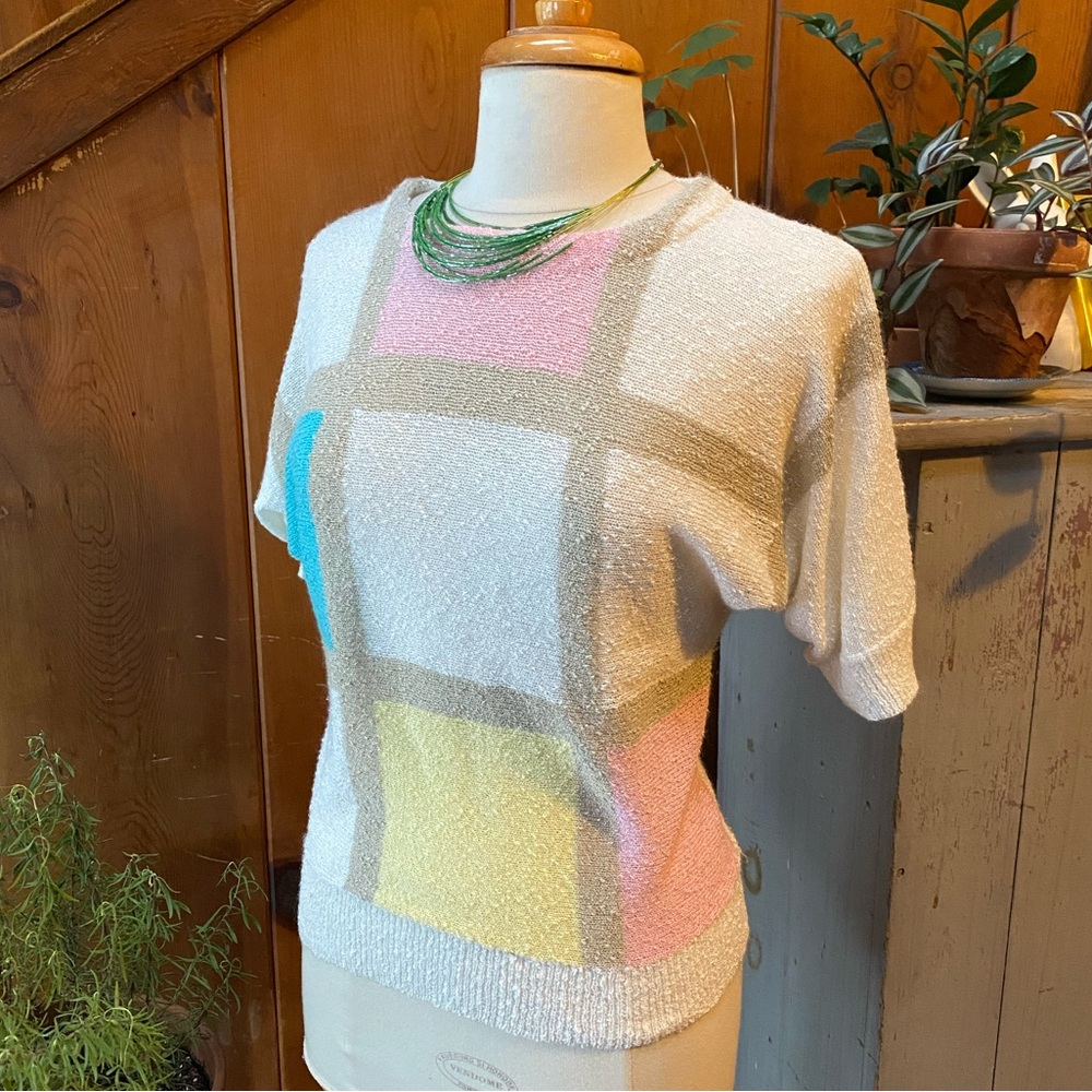 Vintage Colorful Geometric Women's Sweater